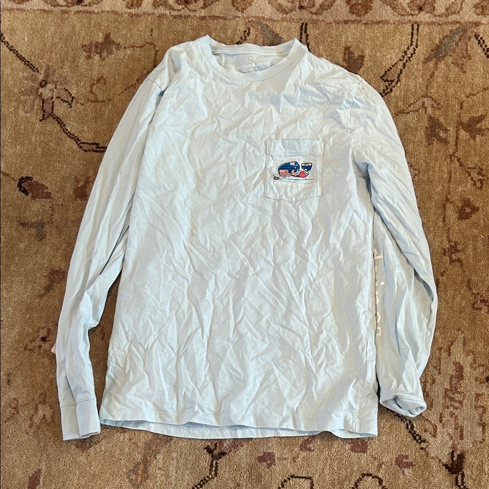 Vineyard Vines Sky Blue Long Sleeve Tee